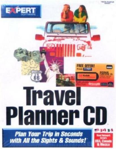 Expert Travel Planner CD PC directions roads cities Canada Mexico USA street map
