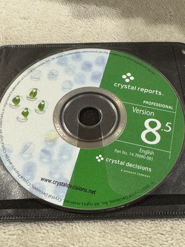 Crystal Reports Professional Version 8.5 – CD ONLY IN VERY GOOD CONDITION!!!