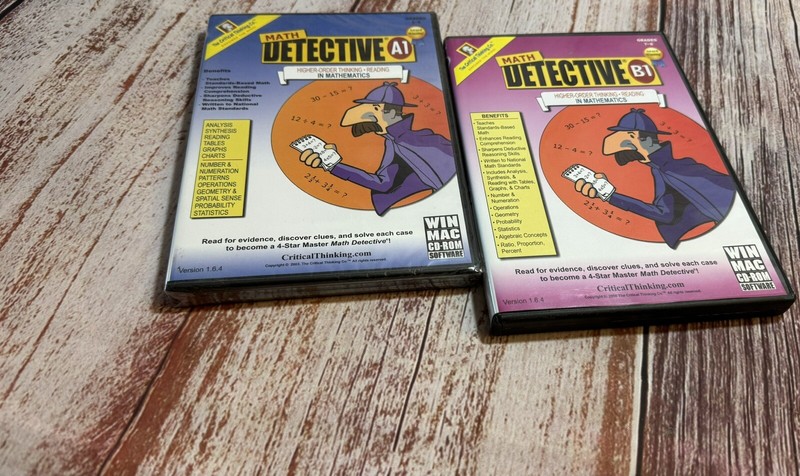 Math Detective A1/B1 Thinking Reading Writing Mathematics CD-Rom Grades 5-6 7-8