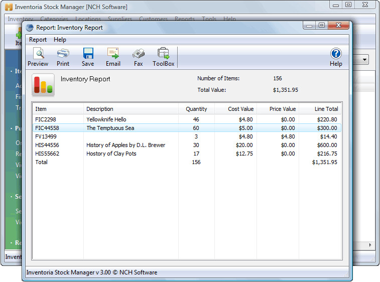 Inventoria Professional Inventory Software Corporate Edition NCH gallery