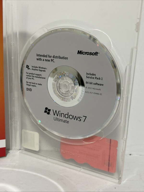 MS Microsoft Windows 7 Ultimate 64 bit x64 DVD w/SP1 English Operating System gallery