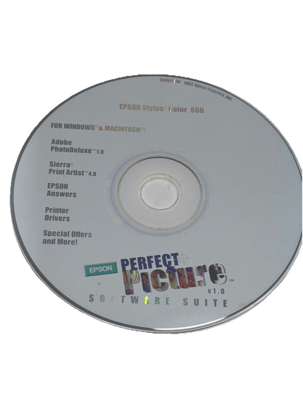 Epson Perfect Picture Software Suite Epson Stylus Color 600 CD-ROM – Windows/Mac