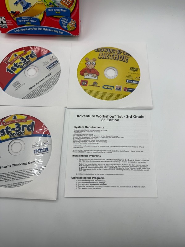 Adventure Workshop 1st-3rd Grade 8th Edition Box PC CD-Rom Bonus DVD gallery