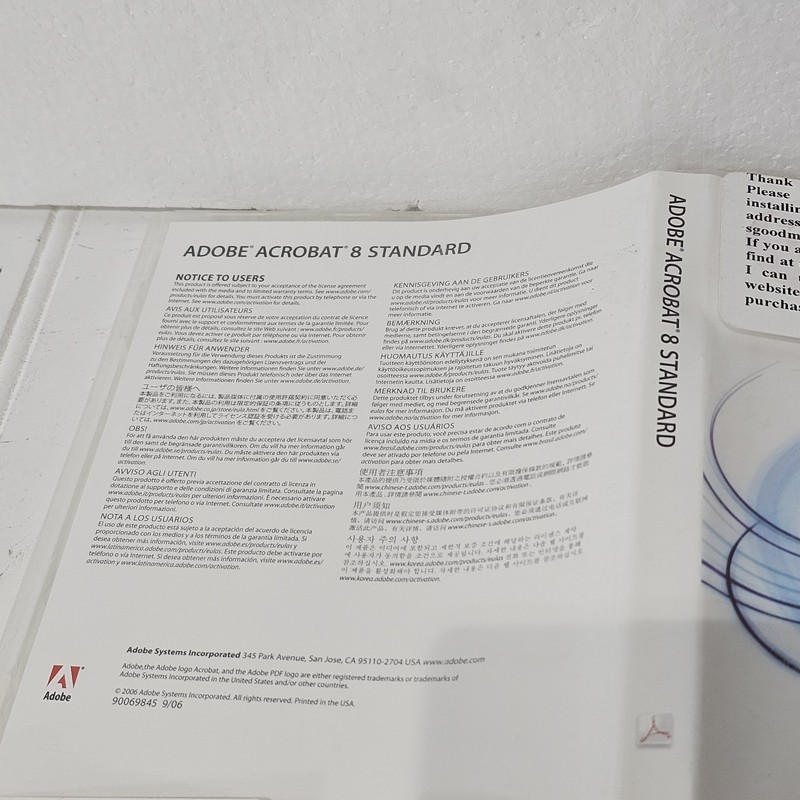 Vintage Adobe Acrobat 8 Standard for Windows W/ Serial Key In Case gallery