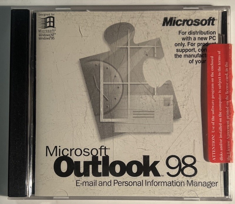 Microsoft Outlook 98 New & Sealed VINTAGE (C18B2)