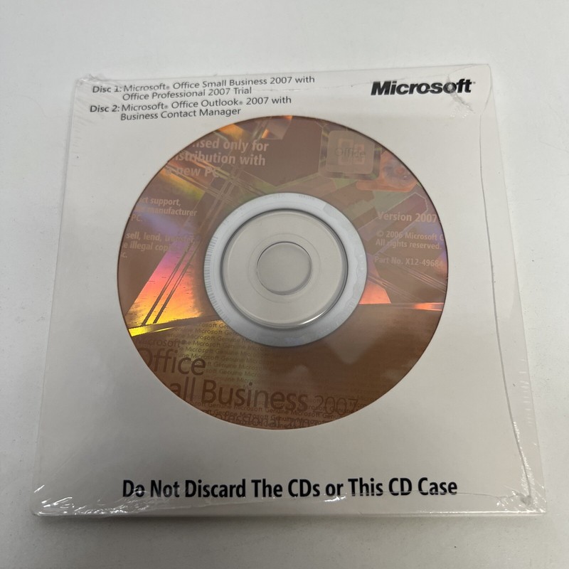 New Microsoft Office 2007 Small Business Edition SB Full English With/KEY (OEM)