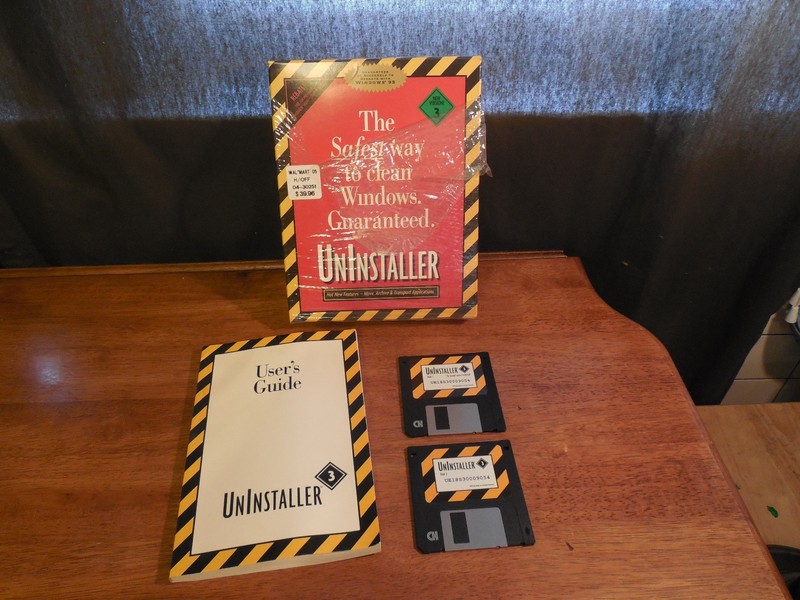 1995 UNINSTALLER 3 WITH BIG BOX MANUAL & DISKS FREE SHIPPING