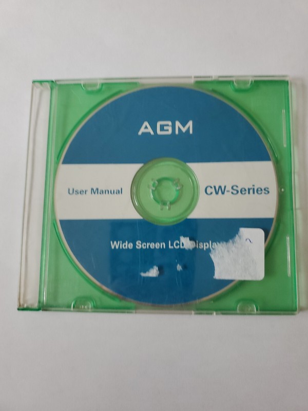 AGM User Manual CW-Series For Wide Screen LCD Display CD Software gallery