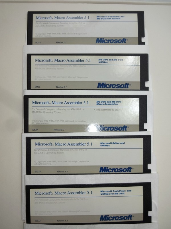 Microsoft Macro Assembler 5.1 MS OS/2 & MS-DOS Software 5.25" Disks gallery