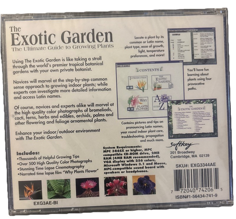 The Exotic Garden Ultimate Guide to Growing Plants (CD-Rom, PC) BRAND NEW SEALED gallery
