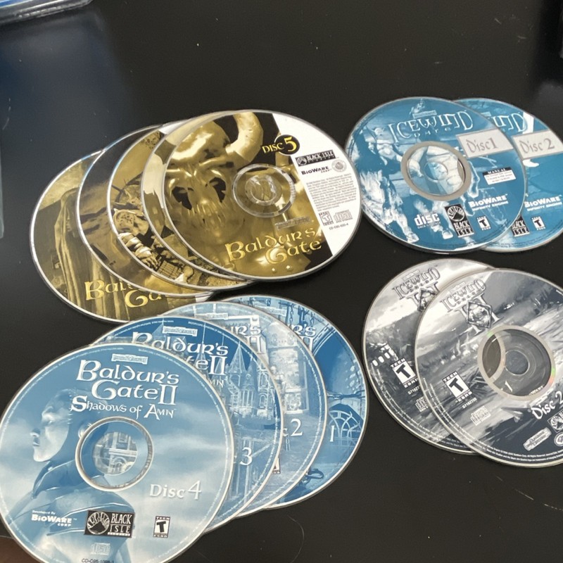 Black Isle Studios Baldur’s Gate Baldur’s Gate II Icewind Dale CD PC Game Set