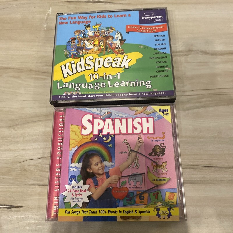 Transparent Language KidSpeak 10 in 1 Language Learning for PC + Spanish CD ROM