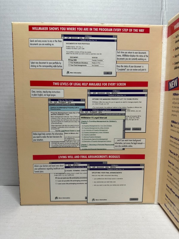 VTG Nolo WillMaker 6 PC MS-DOS 3.1 Living Will Final Arrangement Maker Vintage gallery