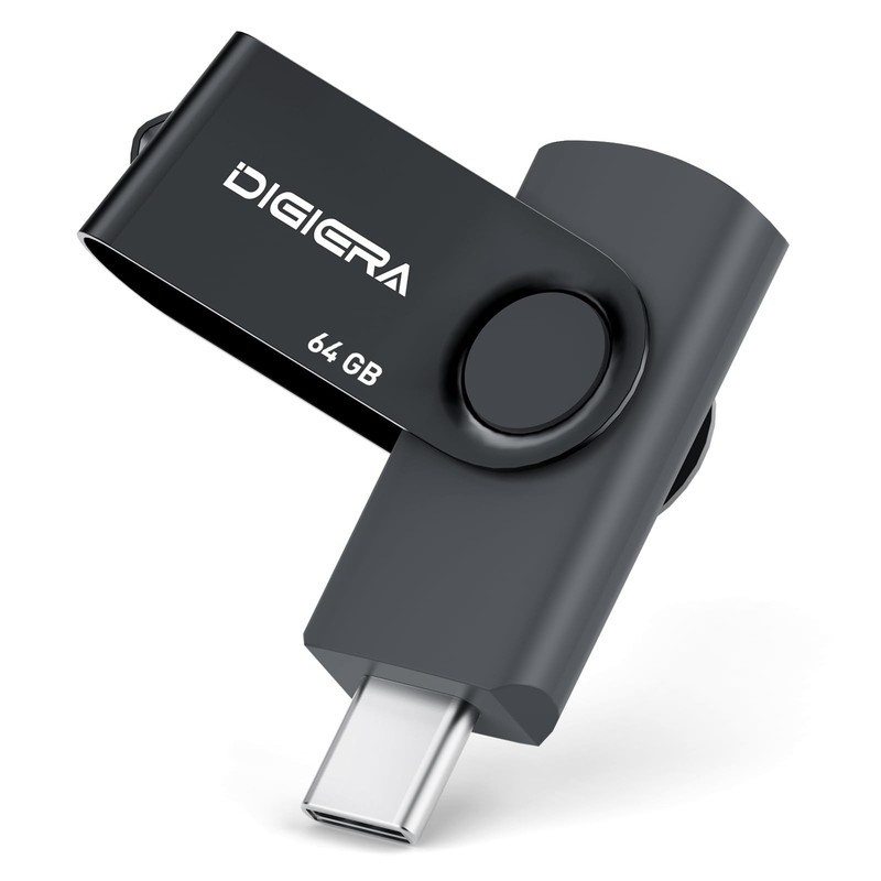 64GB Flash Drive, USB 3.2 Gen 1 Type-C Thumb Drive with 140MB/s Read, 360°