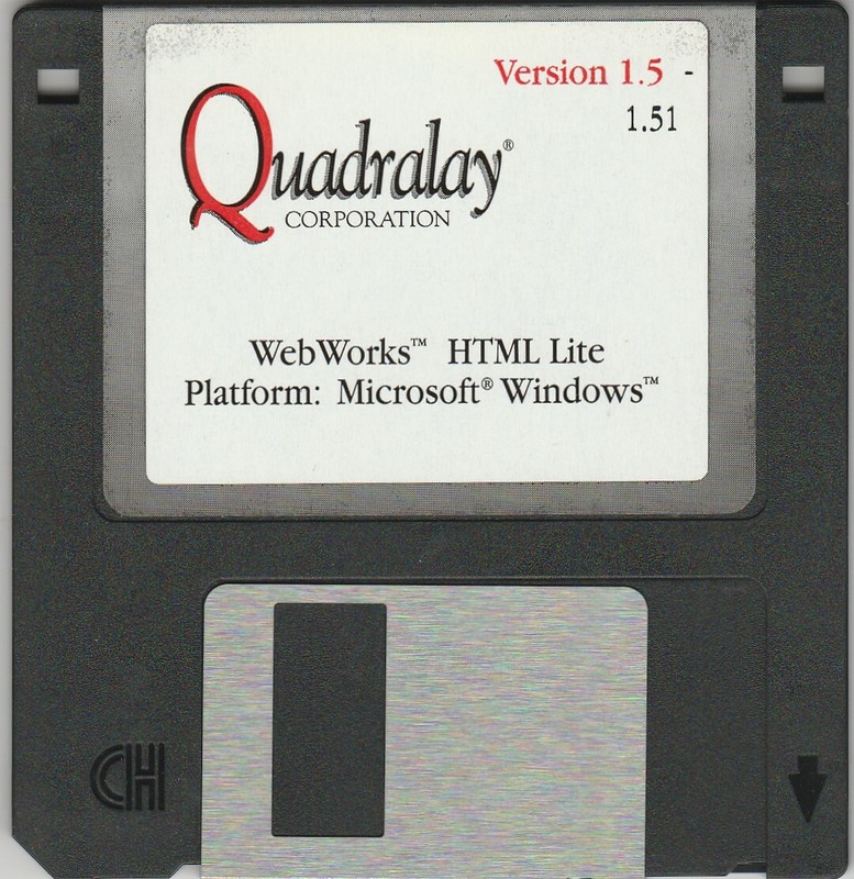 WebWorks HTML Lite by Quadralay Version 1.51 ~ 3.5″ disk 1995