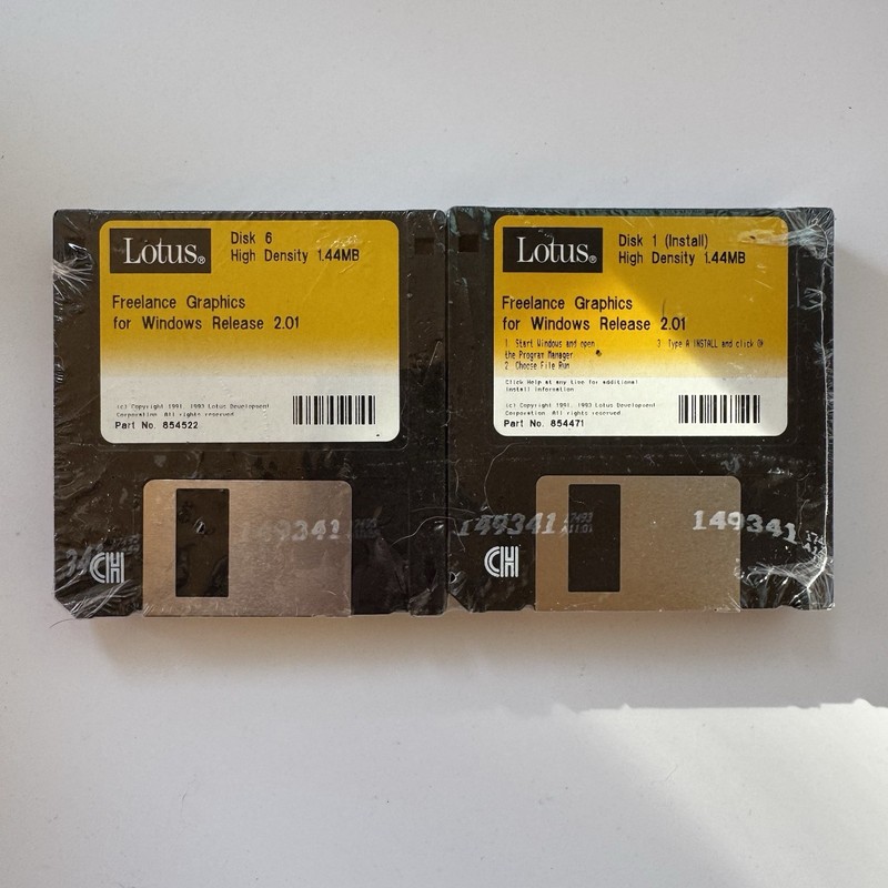 Lotus Freelance Graphics for Windows Release 2.01 (10) 3.5 Disks VTG 1993 NIP