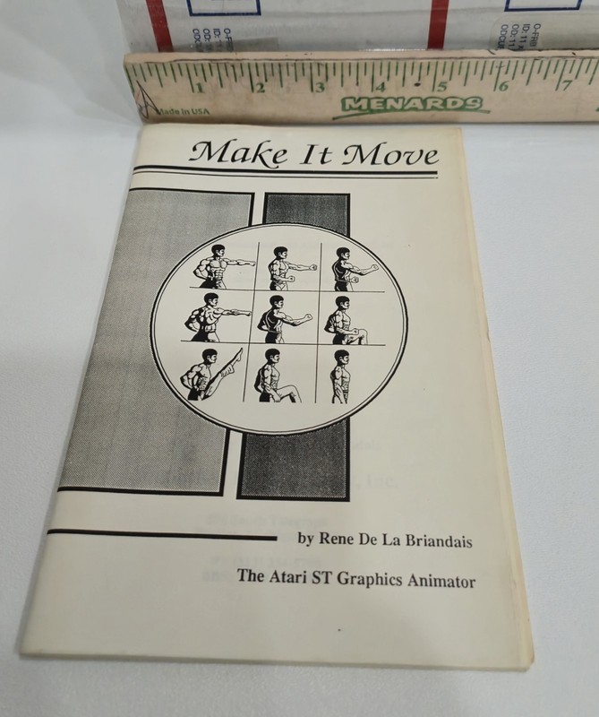 Make It Move by Michtron Video Game Booklet Only By Atari ST Graphics Animator