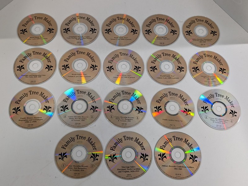 18 Family Tree Maker Loose Disc Lot | Various Years & Titles