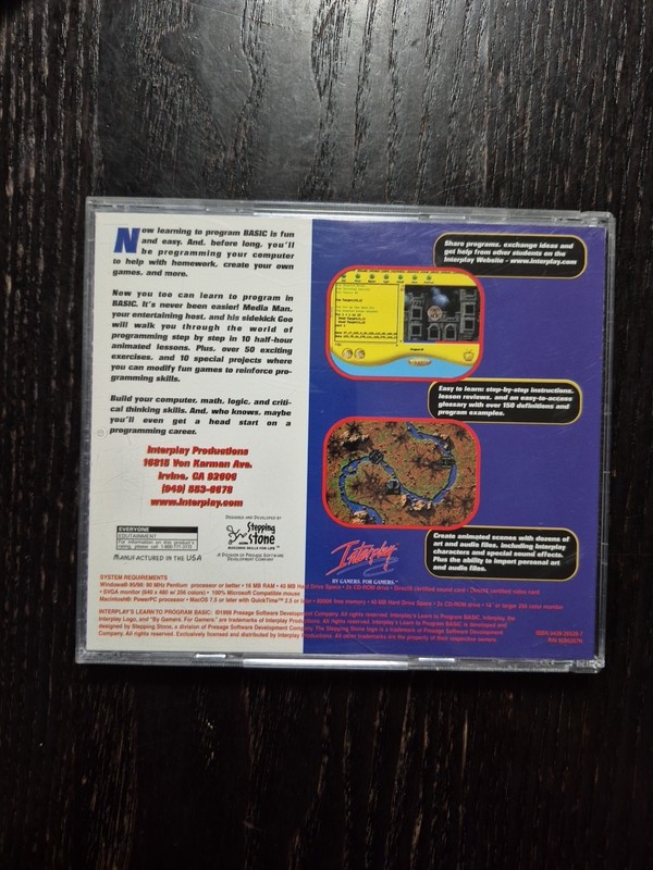 Interplay Learn to Program BASIC Junior Edition Vintage PC Game 1998 PC MAC gallery