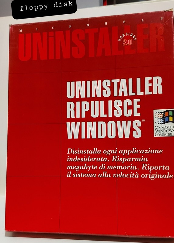 UNINSTALLER CLEANS WINDOWS ORIGINAL Floppy Disc BIG BOX