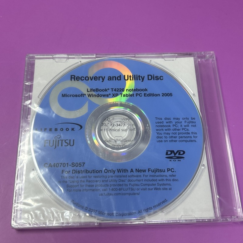 FUJITSU – Lifebook- A6020 Notebook Recovery& Utility DVD-ROM DISC, WIN. Vista