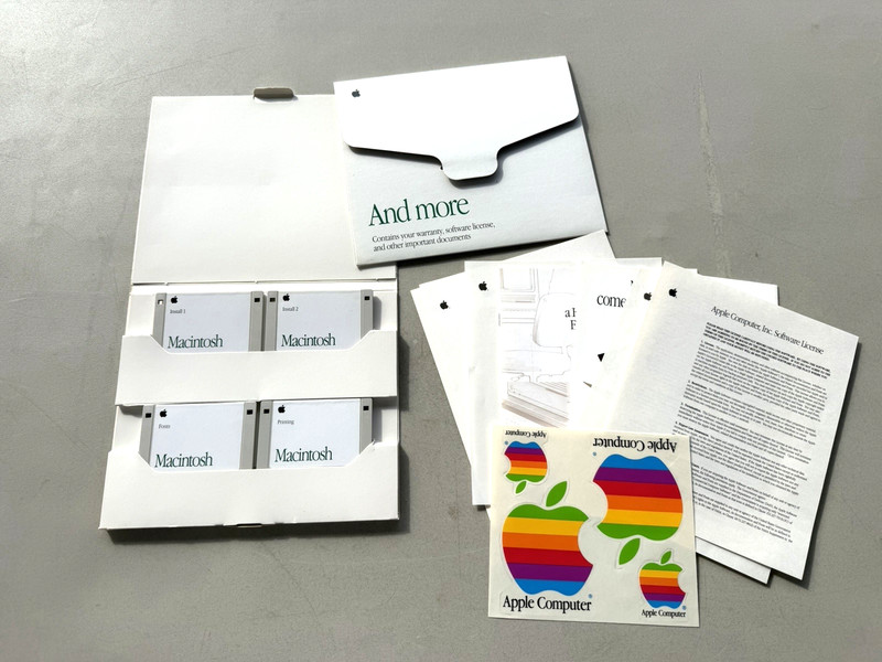 Vintage Apple Macintosh Mac System Disks version 914-0363-B & Documents Stickers gallery