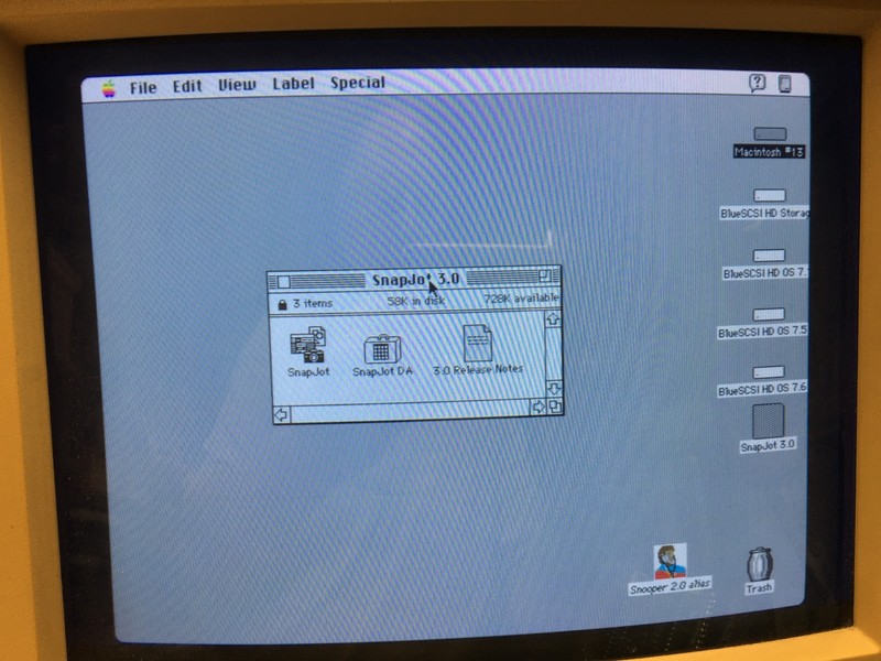 Vintage Macintosh software : SNAP JOT 3-1/2" disks and manual gallery