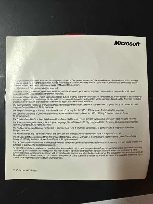 MICROSOFT BOOKSHELF 1996-1997 EDITION MULTIMEDIA REFERENCE LIBRARY gallery