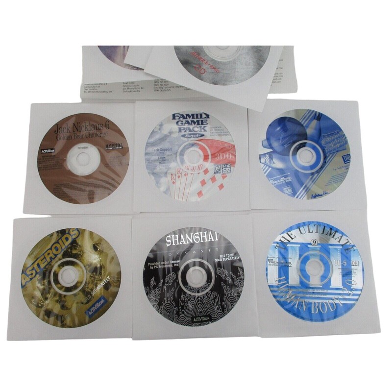 Vintage PC Software Pack Windows Games Info CD 15 different Software CDs 1999 gallery