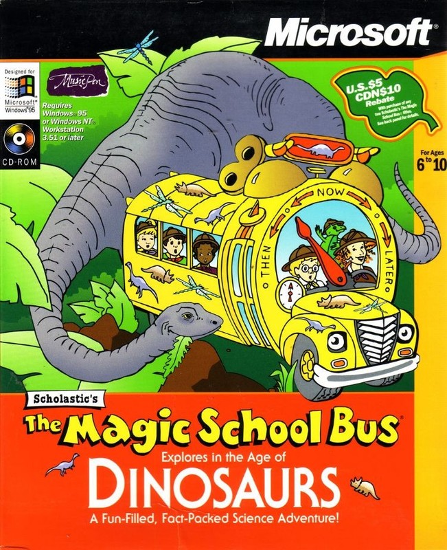 Magic School Bus Explores In The Age Of Dinosaurs PC CD kids learn science game!