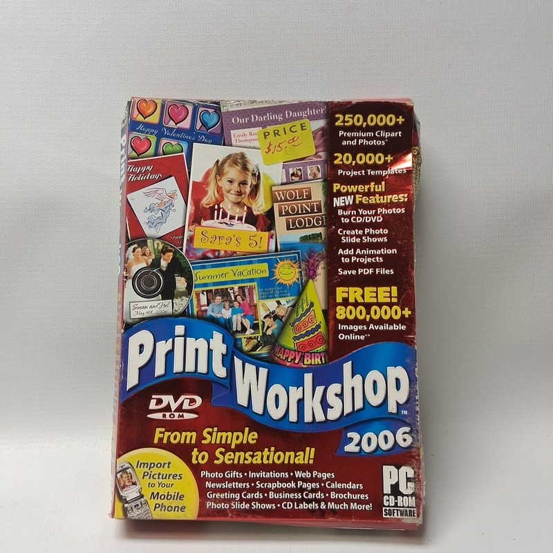 Print Workshop 2006 – PC/DVD ValuSoft Hemera Windows 98/2000/XP
