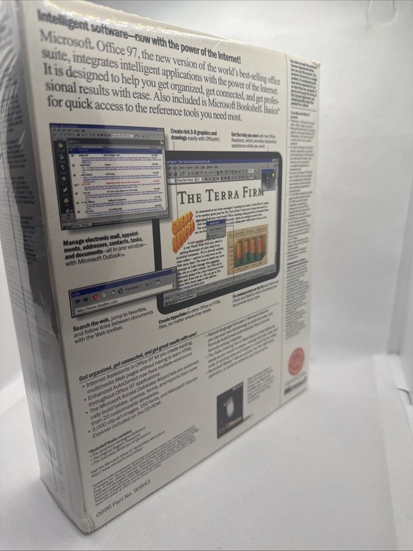 NEW Vintage Microsoft Office 97 Pro Edition Upgrade SEALED Collectable Big Box gallery