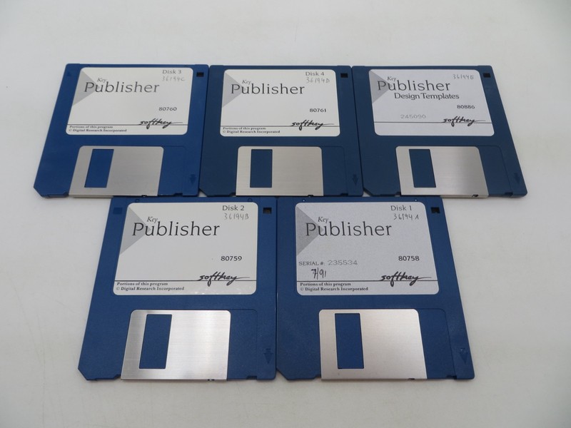 Key Publisher 3.5″ Floppy Disks Softkey Computer Program vintage discs