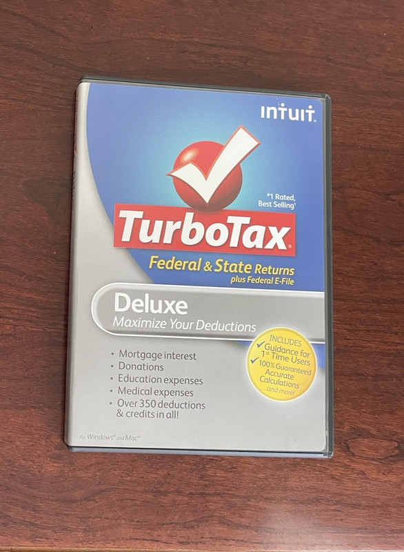 2011 TurboTax Deluxe Federal/State CD For Windows & Mac Intuit