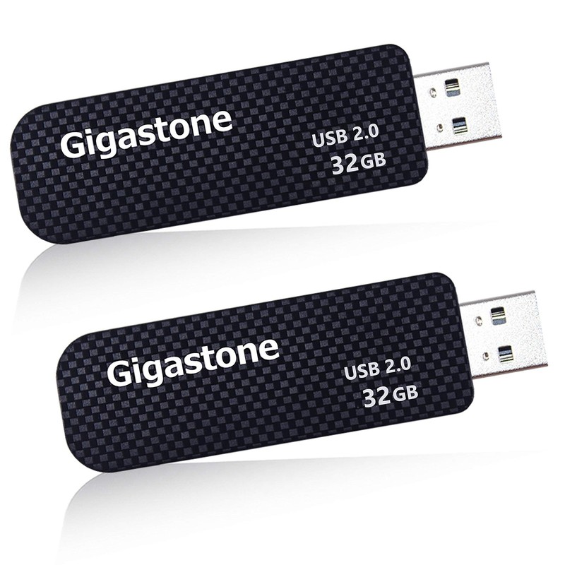 GIGASTONE V30 32GB USB 2.0 Flash Drive 2-Pack, Capless Retractable Design Pen...