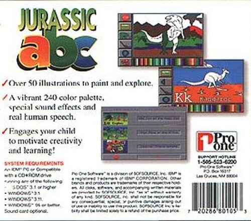 Jurassic ABC (PC-CD, 1995) for DOS/Windows - NEW CD in SLEEVE gallery