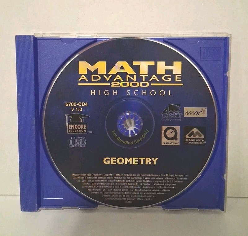 Math Advantage 2000 High School Geometry CD-ROM, 5700-CD4 v1.0