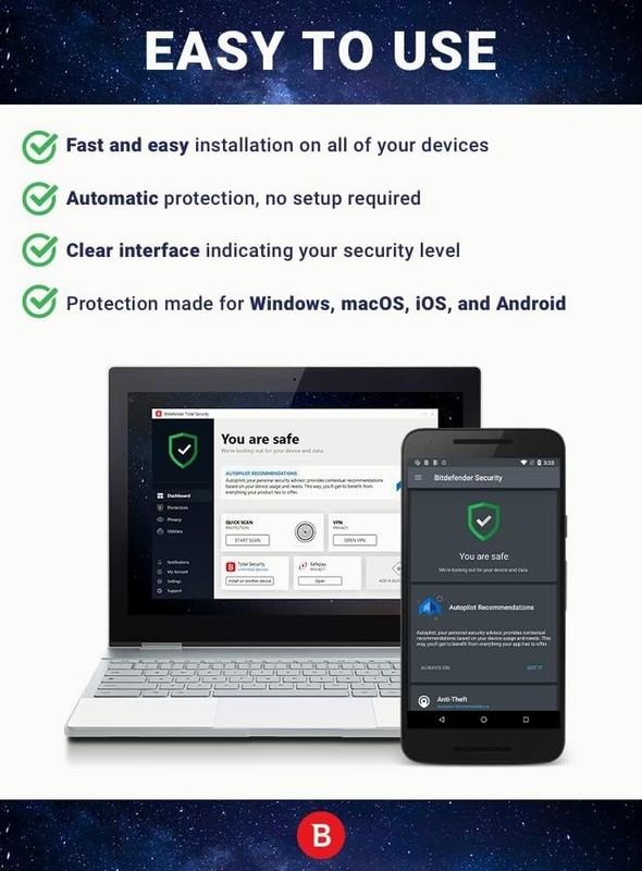 Bitdefender Total Security 2026 | 1 Year | 1-15 Devices | Windows Mac Android gallery