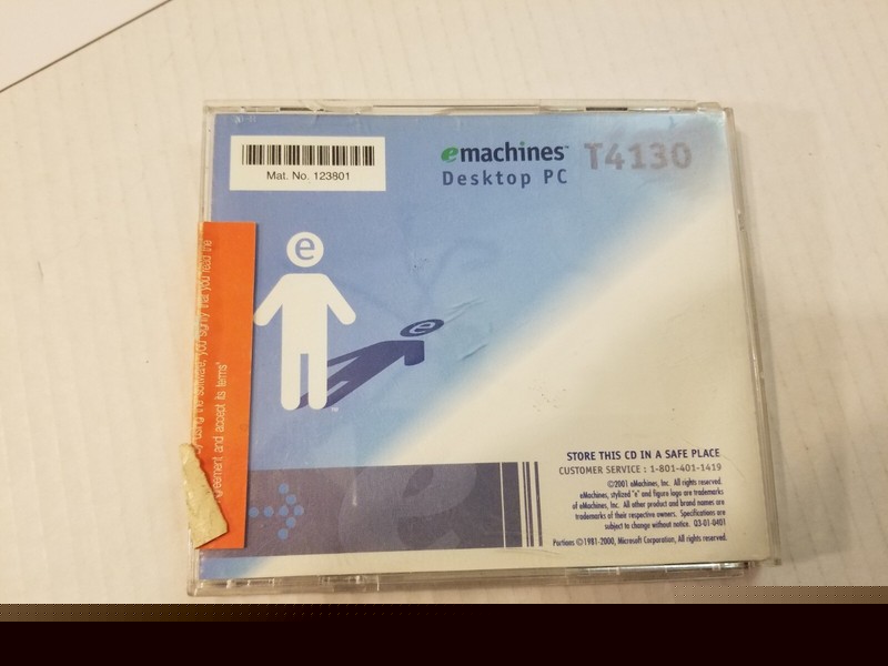 eMachines T4130 Desktop Restore Cd Set 2 disc Desktop - Good Condition gallery