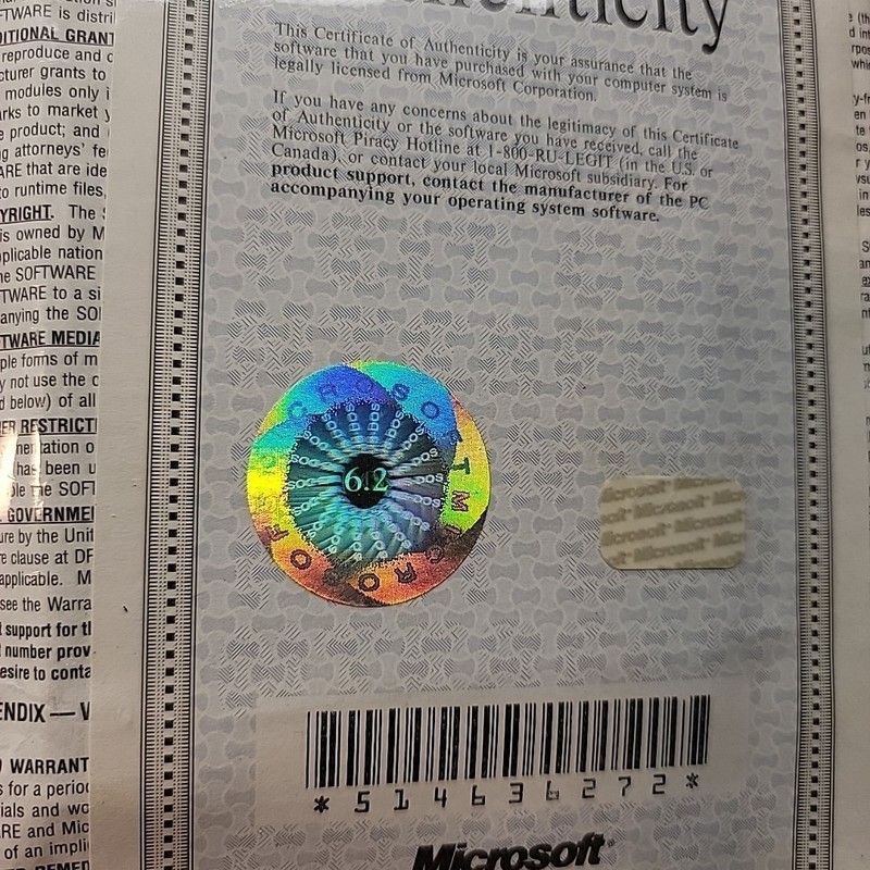 Microsoft MS-DOS Vintage Operating System Still Sealed 3.5" Floppy Disks CoA gallery