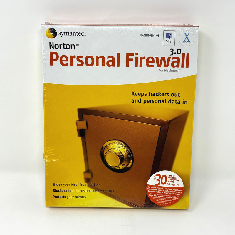 SEALED Norton Personal Firewall 3.0 in Box – Mac CD-ROM