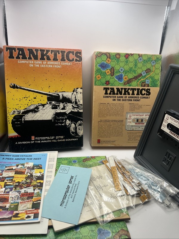 VINTAGE Tanktics by Avalon Hill Micro-Computer Games Atari 400/800 5.25″