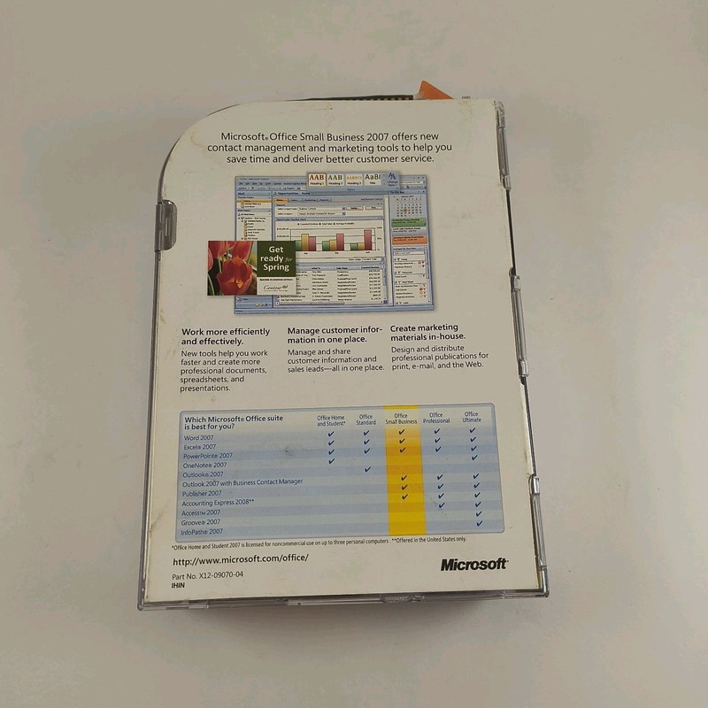 Vintage Microsoft Office Small Business 2007 UPGRADE (2 Discs) gallery