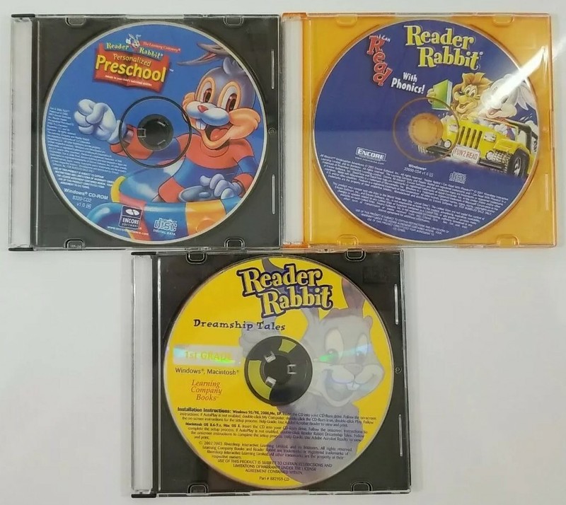 Reader Rabbit CD ROM Lot of 3 DISC ONLY Titles – SEE DESCRIPTION FOR TITLES