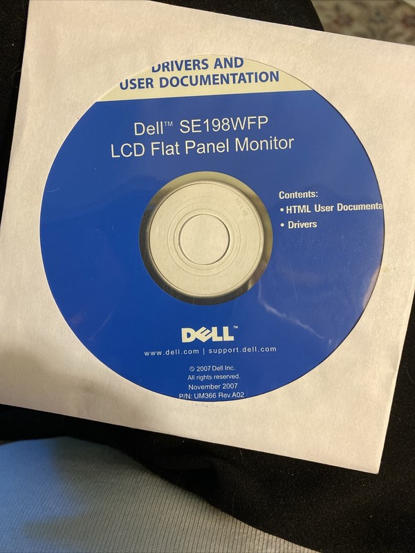 Dell E198WFP LCD Flat Panel Monitor CD Drivers/User Documents Unused