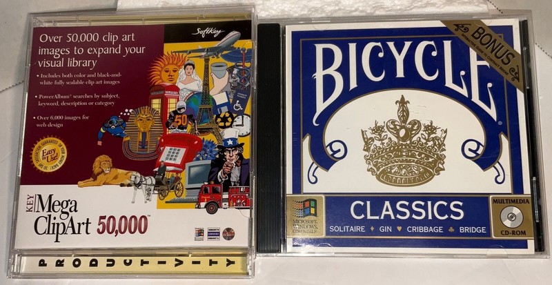 SoftKey Mega ClipArt 50,000 + Bonus Bicycle Classics – preowned – good