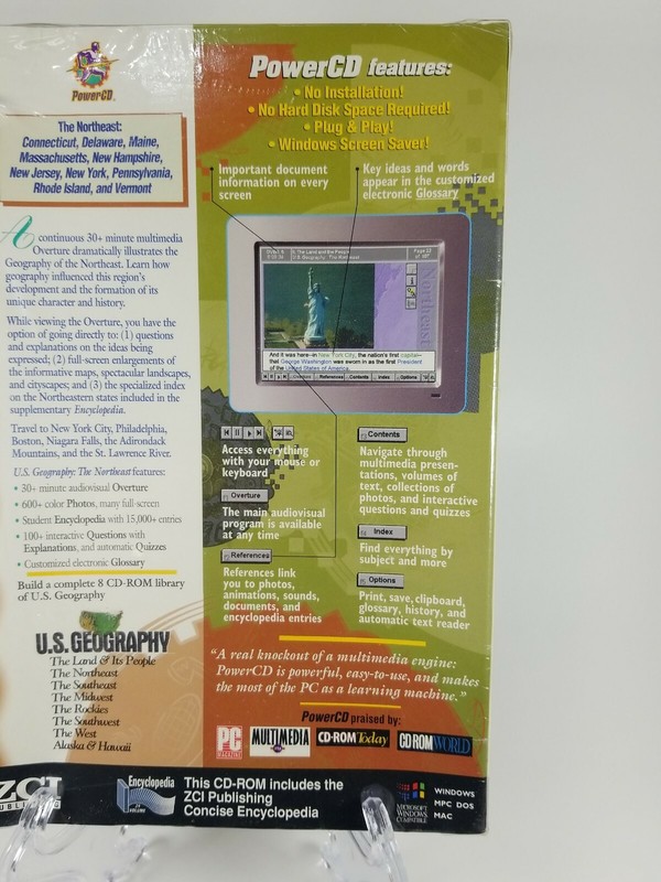 U.S. Geography: The Northeast PC Game CD-ROM Power CD ZCI Windows SEALED NEW gallery