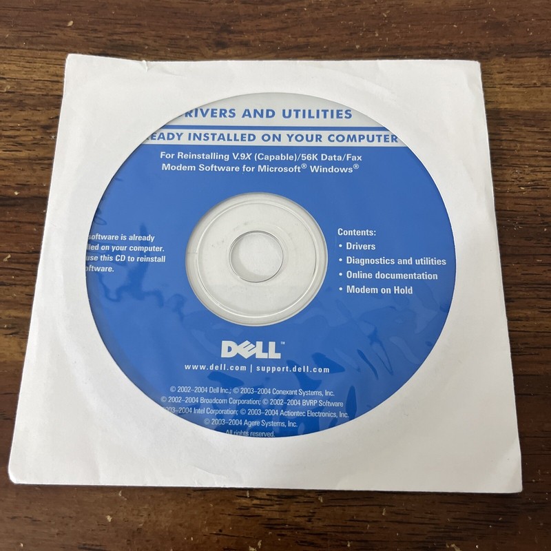 DELL Drivers & Utilities Reinstalling V.9X(Capable)/56k Data/Fax Modem Software