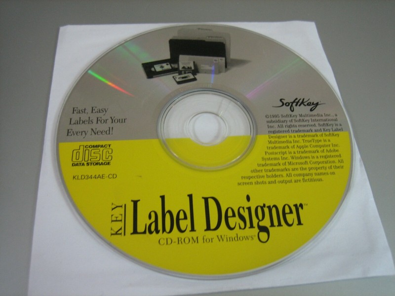 SoftKey Label Designer (PC, 1995) – Disc Only!!!