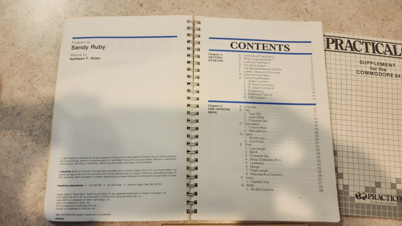 PRACTICALC II PREACTICORP SPREADSHEET PROGRAM MANUALS gallery
